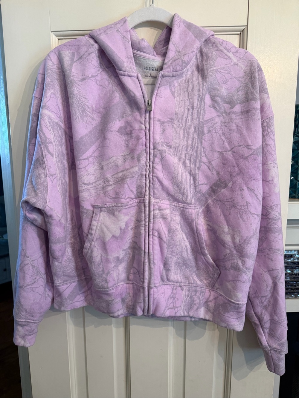 Hollister Lavender Camo Zip Hoodie NWOT